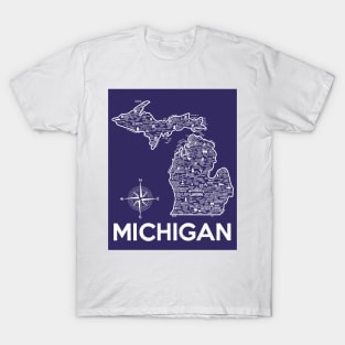 Michigan Map T-Shirt